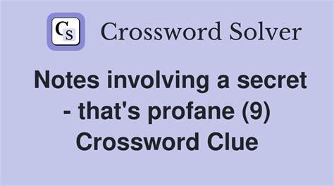 profane crossword clue|profane (7) Crossword Clue